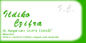 ildiko czifra business card